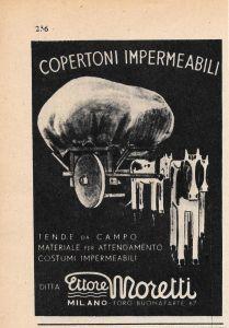 Copertoni impermeabili Ettore Moretti. Advertising 1946 - copertina