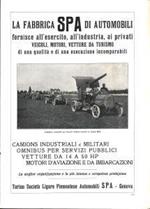 Spa . Società Ligure Piemontese Automobili. Advertising 1916