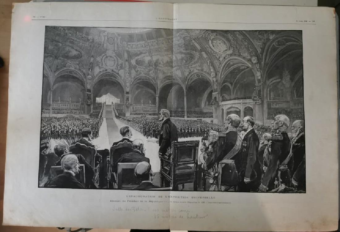 L' inauguration de Exposition Universelle / Salons. Stampa 1900