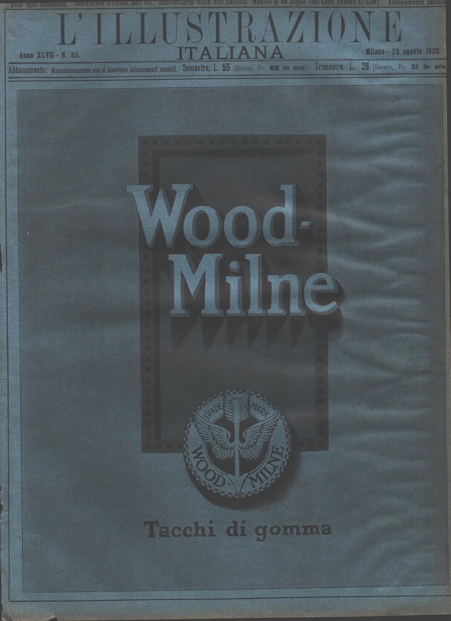 Wood-Milne tacchi in gomma. Advertising 1919
