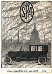 Spa Società Ligure-Piemontese Automobili, Torino. Advertising 1920 - copertina