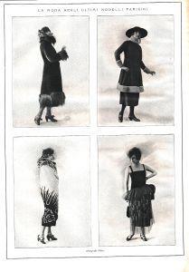 La moda negli ultimi modelli parigini. Stampa 1920 - copertina