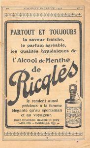 Ricqlés. L'alcool de menthe. Advertising 1926 - copertina