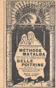 Méthode Matalba pour une belle poitrine. Advertising 1926 - copertina