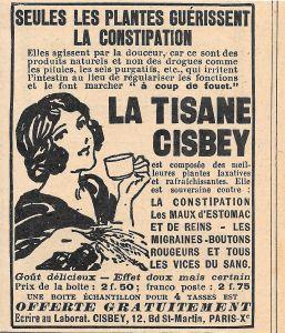 La tisane Cisbey. Advertising 1926 - copertina