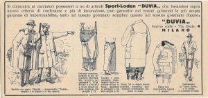 Sport-Loden Duvia. Milano. Advertising 1937 - copertina