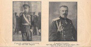 Il gen. montenegrino Vukovich, il gen. bulgaro Fitcheff. Stampa 1912 - copertina