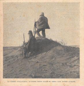 Le estreme vedette italiane nel desero oltre Ain-Zara. Stampa 1912 - copertina