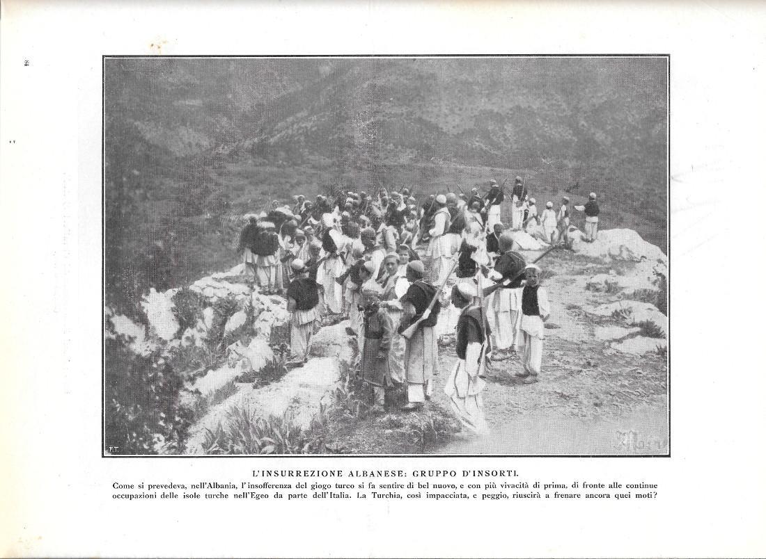 L' insurrezione albanese / Vedute di Rodi. Stampa 1912
