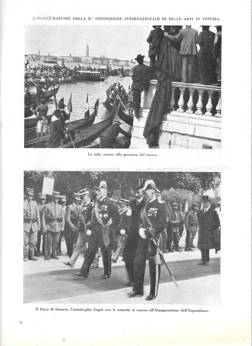 Venezia. Il Patriarca benedice il nuovo campanile/ Inaugurazione X esposizione. Stampa 1912