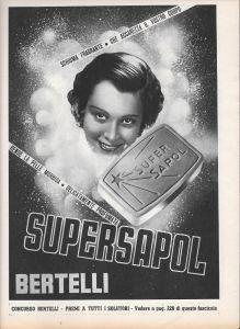 Supersapol Bertelli/ Pirelli palle da tennis. Advertising 1936 - copertina