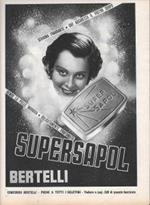 Supersapol Bertelli/ Pirelli palle da tennis. Advertising 1936