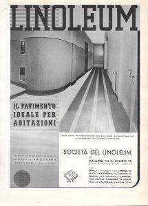 Linoleum. Il pavimento ideale per abitazioni. Advertising 1936 - copertina