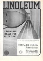 Linoleum. Il pavimento ideale per abitazioni. Advertising 1936