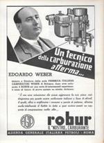 Carburatore Weber mod. Robur, il nostro carburatore. Advertising 1936