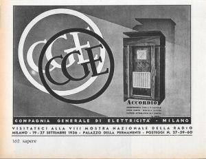 Cge. Accordio. Advertising 1936 - copertina