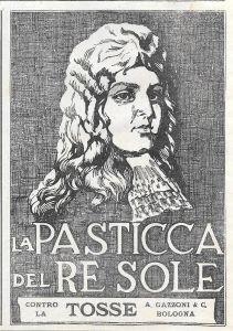 La pasticca del Re Sole. A. Gazzoni Bologna. Advertising 1920 - copertina