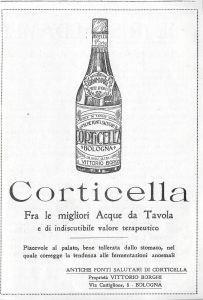 Corticella, fra le migliori acque da tavola. Advertising 1920 - copertina