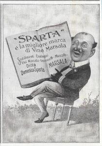 Sparta è la miglior marca di Vino Marsala. Advertising 1920 - copertina