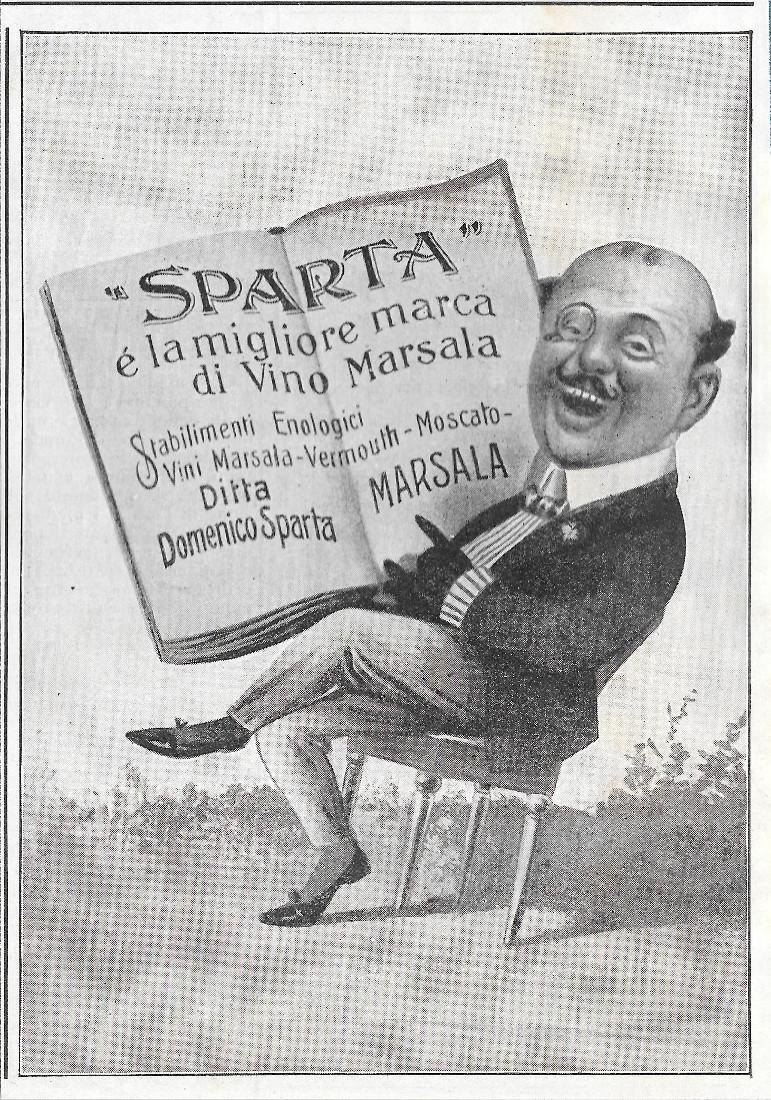 Sparta è la miglior marca di Vino Marsala. Advertising 1920