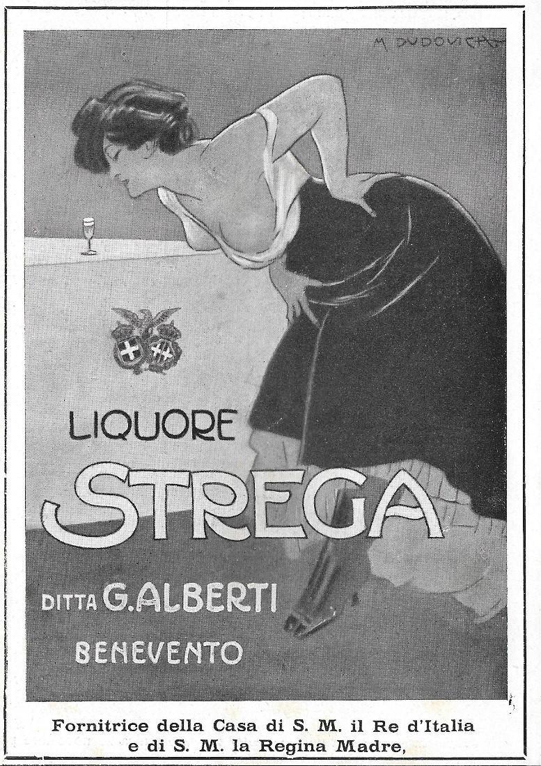 Liquore Strega. Ditta G. Alberti Benevento. Advertising 1920