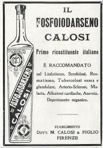 Fosfoiododarseno Calosi. Advertising 1920 - copertina