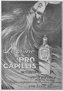 Lozione Pro Capillis. LEPIT Bologna. Advertising 1920 - copertina