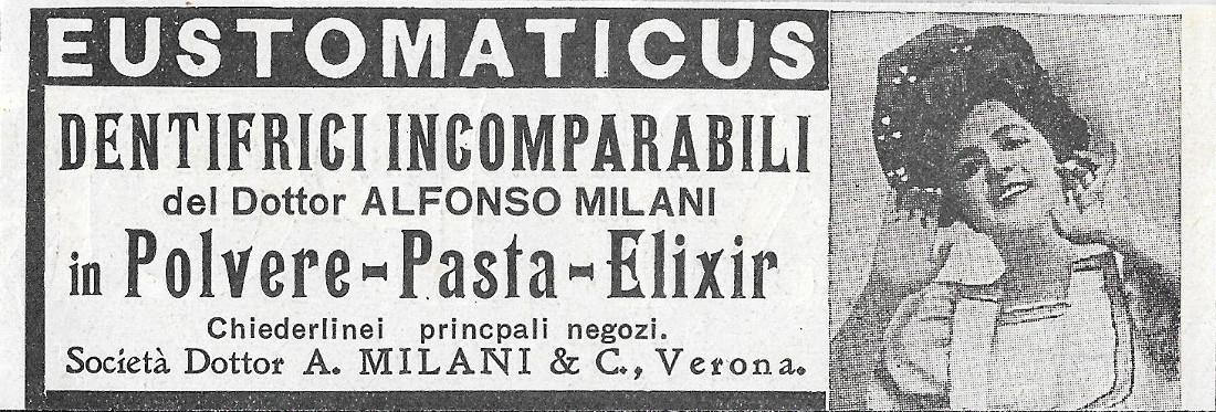 Eustomaticus dentifrici incomparabili. Advertising 1920