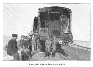 Disastro ferroviario a Mestre. Il bagagliaio sfondato. Stampa 1920 - copertina