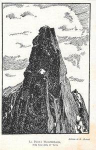 Punta Welzenbach (terza torre all'Aiguille Noire de Peutérey). Stampa1935 - copertina