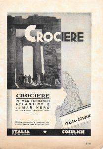 Crociere Italia-Cosulich / Brillantina Gibbs - Tungsram. Advertising 1935 - copertina