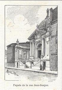 Chapelle de la rue Jean-Goujon (Paris). Facade. Stampa 1900 - copertina