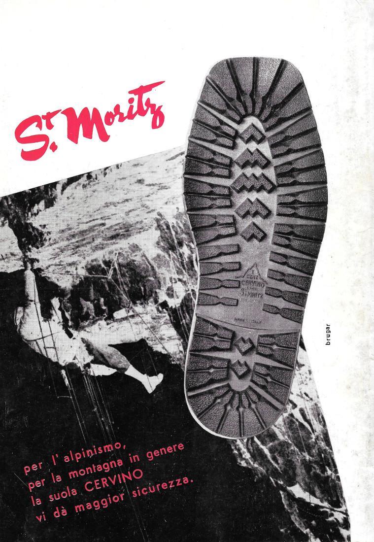 St. Moritz. La suola Cervino vi dà maggior sicurezza. Advertising 1968