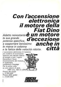Fiat Dino. Advertising 1968 - copertina