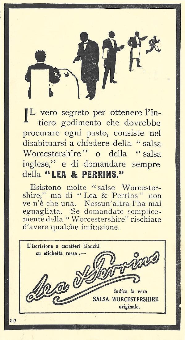 Lea & Perrins, salsa Worcestershire. Advertising 1914