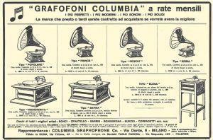 Grafofoni Columbia. Advertising 1914 - copertina