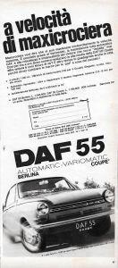 Daf 55. Advertising 1970 - copertina