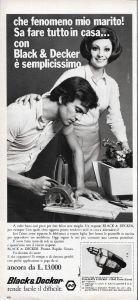 Blac&Decker / Dunhill. Advertising 1970, fronte retro