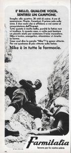 Nike Farmitalia. Advertising 1970
