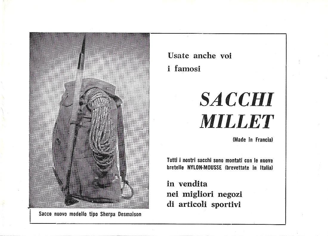 Sacchi Millet. Advertising 1964