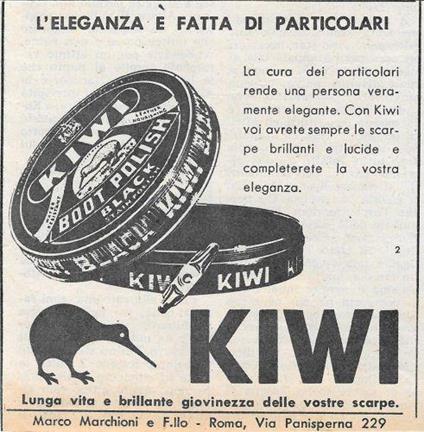 Dove c'è eleganza c'è Kiwi. Advertising 1956 - copertina