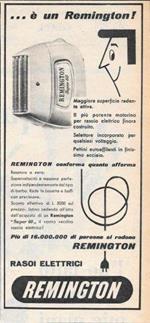 Remington Super 60. Rasoi elettrici. Advertising 1956