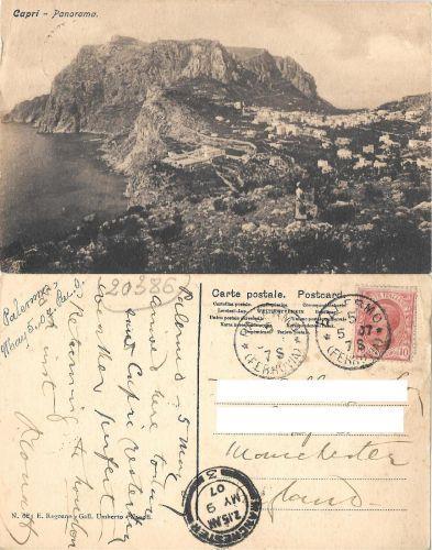 Capri. Panorama. Viaggiata 1907 - copertina