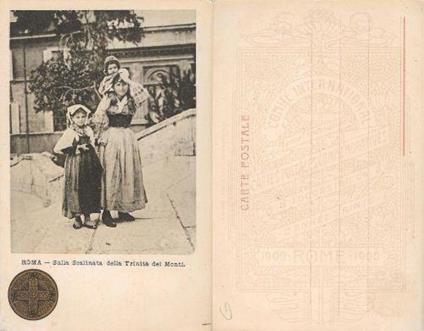 Roma. Sulla scalinata della Trinità dei Monti. Anno Santo 1900. Non viaggiata - copertina