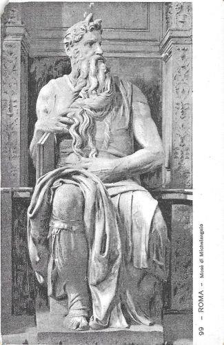 Mosè (Michelangelo). Non viaggiata, originale d'epoca - copertina