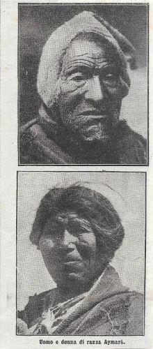 Uomo e donna di razza Aymarà. Stampa 1912 - copertina