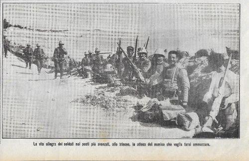 Tripolitania. La vita allegra dei soldati nei posti più avanzati. Stampa 1911 - copertina