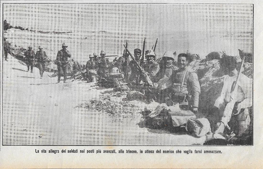 Tripolitania. La vita allegra dei soldati nei posti più avanzati. Stampa 1911