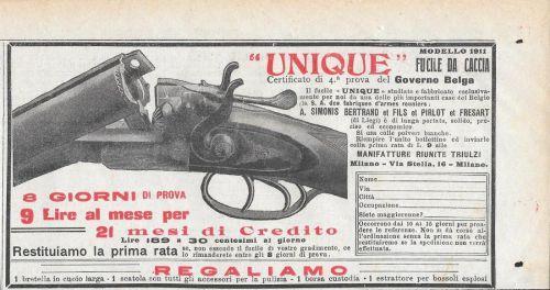 Unique 1911. A. Simonis Betrand et fils. Advertising 1911 - copertina