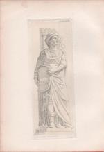 Statuette from a Tomb of one of the Borromei, at Isola Bella, by Omodeo. Engraving 1868
